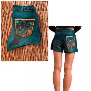 Hand painted pocket shorts